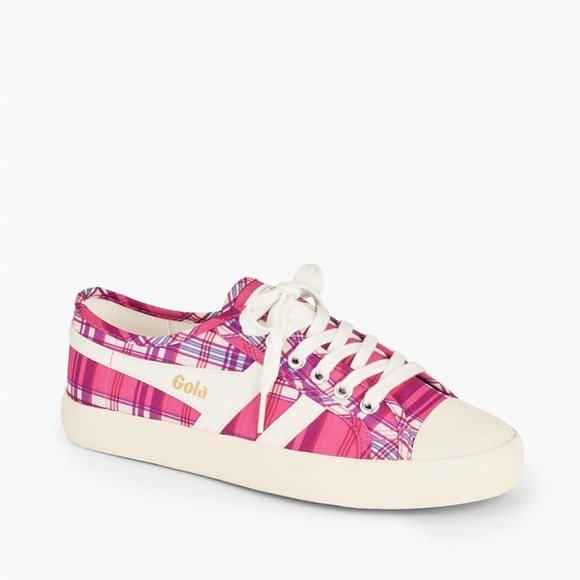 Gola for Talbots Women's Sneakers in Pink and Cream Plaid - Picture 3 of 10